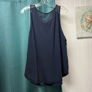 lululemon Sculpt Tank Top Athletic Mesh Panels in Blue Size 12
